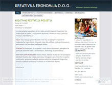 Tablet Screenshot of kreativnaekonomija.wordpress.com