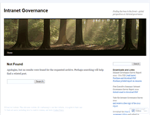 Tablet Screenshot of intranetgovernance.wordpress.com