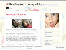 Tablet Screenshot of holycrapwerehavingababy.wordpress.com