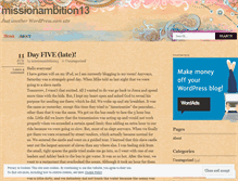 Tablet Screenshot of missionambition13.wordpress.com