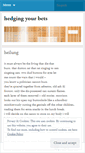 Mobile Screenshot of hedgingyourbets.wordpress.com