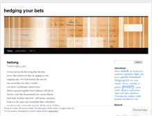 Tablet Screenshot of hedgingyourbets.wordpress.com