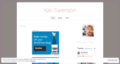 Desktop Screenshot of kaliswenson.wordpress.com