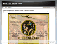 Tablet Screenshot of gospeltodaymag.wordpress.com