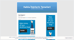 Desktop Screenshot of halklailiskilerintemelleri.wordpress.com
