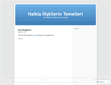 Tablet Screenshot of halklailiskilerintemelleri.wordpress.com