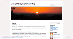 Desktop Screenshot of livingwithparentsdying.wordpress.com