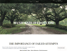 Tablet Screenshot of musicandlifedotcom.wordpress.com