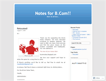 Tablet Screenshot of bcomnotes.wordpress.com