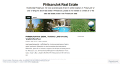 Desktop Screenshot of phitsanulokrealestate.wordpress.com