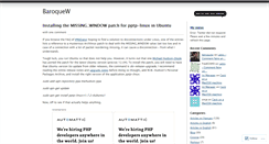 Desktop Screenshot of baroquew.wordpress.com