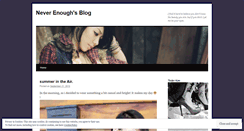 Desktop Screenshot of neverenoughlove.wordpress.com