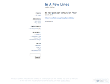 Tablet Screenshot of inafewlines.wordpress.com