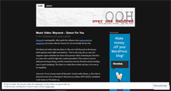 Desktop Screenshot of overonehundred.wordpress.com