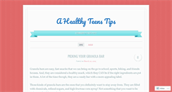 Desktop Screenshot of ahealthyteenstips.wordpress.com