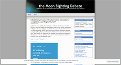 Desktop Screenshot of moonsightingdebate.wordpress.com