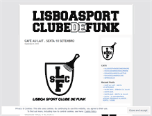 Tablet Screenshot of lisboasportclubedefunk.wordpress.com