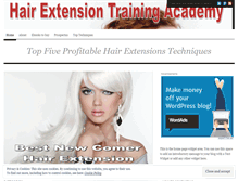 Tablet Screenshot of hairextensionsexpert.wordpress.com