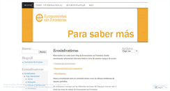 Desktop Screenshot of ecosinfronteras.wordpress.com