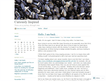 Tablet Screenshot of curiouslyinspired.wordpress.com
