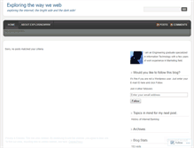 Tablet Screenshot of exploringwww.wordpress.com
