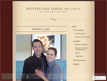 Tablet Screenshot of kristenandjared.wordpress.com
