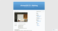 Desktop Screenshot of ahmed3815.wordpress.com