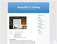 Tablet Screenshot of ahmed3815.wordpress.com