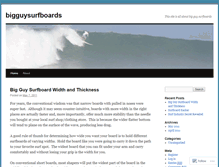 Tablet Screenshot of bigguysurfboards.wordpress.com