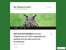 Tablet Screenshot of derwaldschreiber.wordpress.com