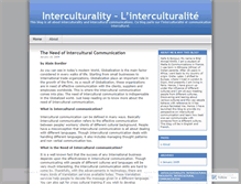 Tablet Screenshot of interculturality.wordpress.com