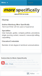 Mobile Screenshot of morespecifically.wordpress.com