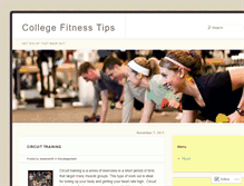 Tablet Screenshot of collegefitnesstips.wordpress.com