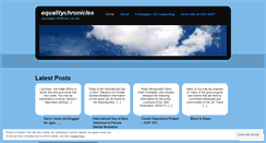 Desktop Screenshot of equalitychronicles.wordpress.com