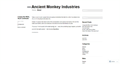 Desktop Screenshot of ancientmonkeyindustries.wordpress.com