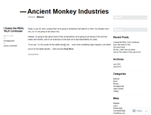 Tablet Screenshot of ancientmonkeyindustries.wordpress.com