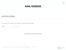 Tablet Screenshot of nihalpednekar.wordpress.com