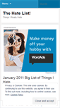 Mobile Screenshot of hatelist.wordpress.com