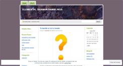 Desktop Screenshot of elementalways.wordpress.com