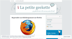Desktop Screenshot of lapetitegeekette.wordpress.com