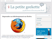 Tablet Screenshot of lapetitegeekette.wordpress.com