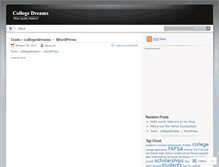 Tablet Screenshot of collegedreams.wordpress.com