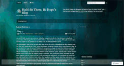 Desktop Screenshot of haitibetherebehope.wordpress.com