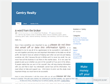Tablet Screenshot of gentryrealty.wordpress.com