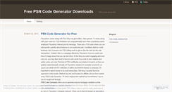 Desktop Screenshot of freepsncodegeenratordownloads.wordpress.com