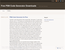 Tablet Screenshot of freepsncodegeenratordownloads.wordpress.com