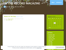 Tablet Screenshot of ontherecordmag.wordpress.com