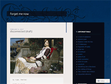 Tablet Screenshot of forgetmenow.wordpress.com