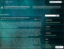 Tablet Screenshot of leaseholdenfranchisement.wordpress.com