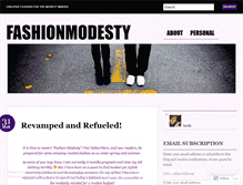 Tablet Screenshot of fashionmodesty.wordpress.com